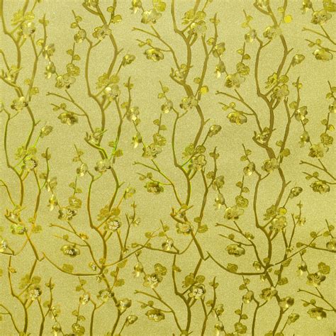 See the peel and stick wallpaper that everyone is talking about! Dundee Deco's Floral Glitter Gold, Mustard Yellow Green Flowers on Vine Peel and Stick Self ...