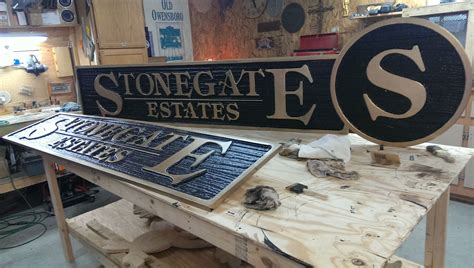Cnc Carved Hdu Sign Foam Black And Modern Master Gold Paint Owensboro