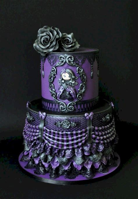 58 Simple And Elegant Halloween Wedding Cake Ideas In Purple Vis Wed