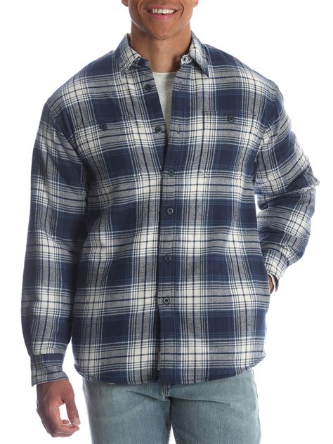 Wrangler Wrangler Mens And Big Mens Sherpa Lined Flannel Shirt