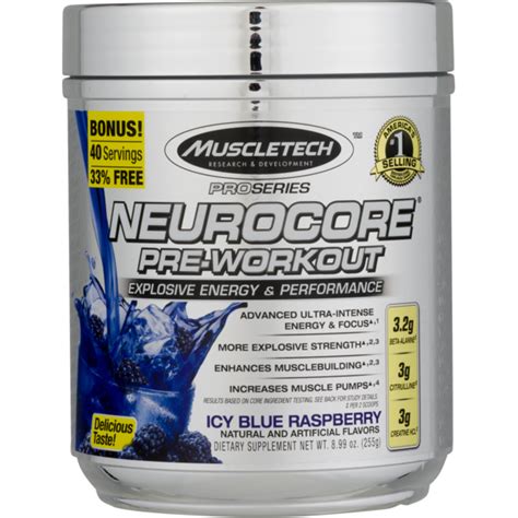 Muscletech Neurocore Pre Workout Proseries Explosive Energy And Performance Icy Blue Raspberry 8
