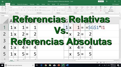 Referencias Relativas Vs Referencias Absolutas En Excel YouTube