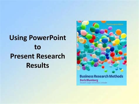 Ppt Using Powerpoint To Present Research Results Powerpoint