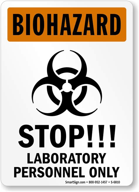 STOP Laboratory Personnel Only Biohazard Sign Best Prices SKU S