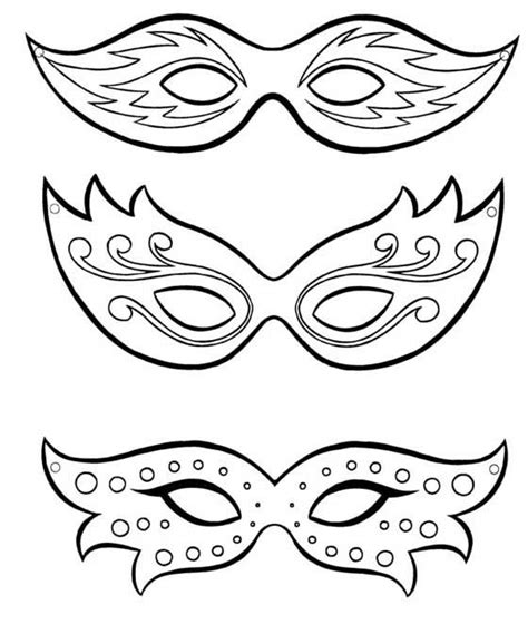 Plantilla Antifaz Mascaras Carnaval Máscaras Para Imprimir Molde