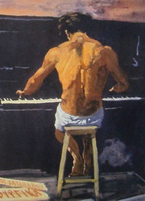 Yannis Tsarouchis Partly Nude Pianist Back Painting Figure
