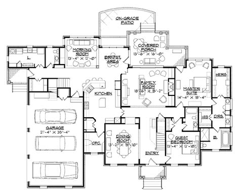 Six Bedroom Colonial House Plans 43870