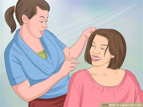 How To Lighten Dark Hair With Pictures Wikihow