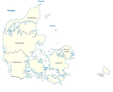 D Nemark Karte Mit Regionen Landkarten Mit Provinzen