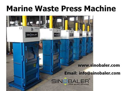 Several Machines Are Lined Up In A Row With The Words Marine Waste