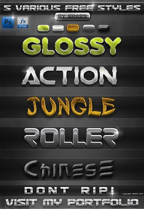 Photoshop Text Styles 20 Extremely Epic Free Effects