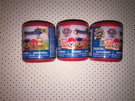 Nickelodeon Paw Patrol Mashems Blind Capsule Lot Of 3 Series 1 Mashems