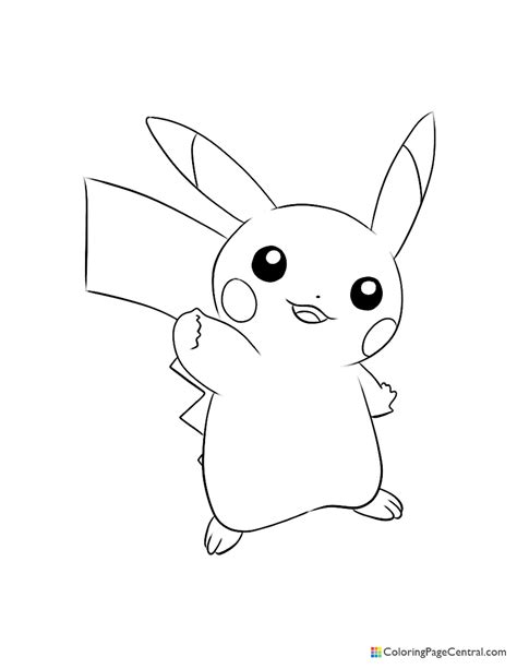 Pokemon Pikachu 03 Coloring Page Coloring Page Central