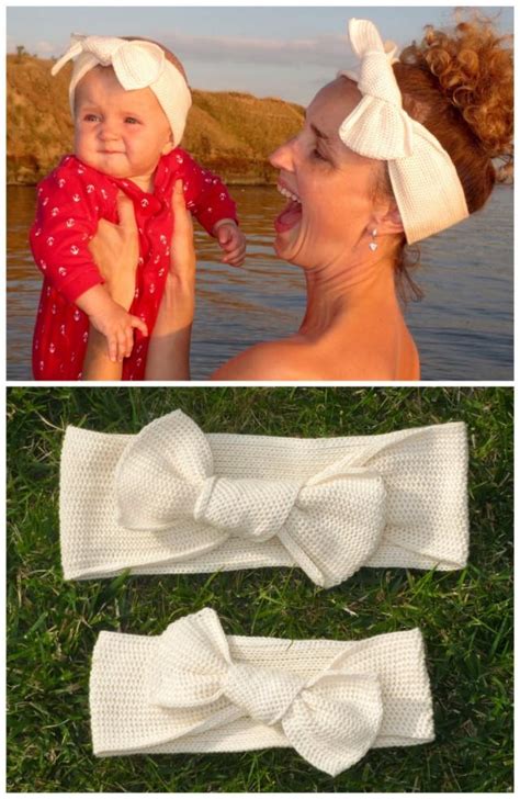Cotton Set Mommy And Me Headbands Mother Daughter Headwraps Knit Womens