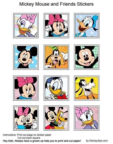 Printable Disney Stickers