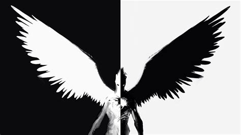 B L E A C H Half Angel Half Demon Demon Black And White Demon 1600x900 Wallpaper