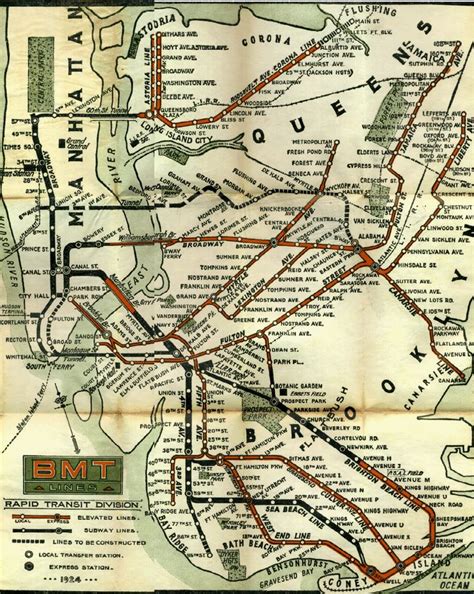 1924 Nyc Subway Map Nyc Subway Map Nyc Subway Subway Map