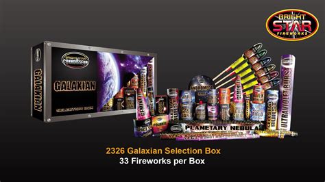 Bright Star Fireworks 2326 Galaxian Selection Box Youtube