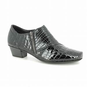Rieker 53851 01 Black Croc Shoe Boots