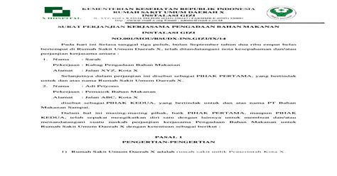 Contoh Surat Kerjasama Dengan Vendor