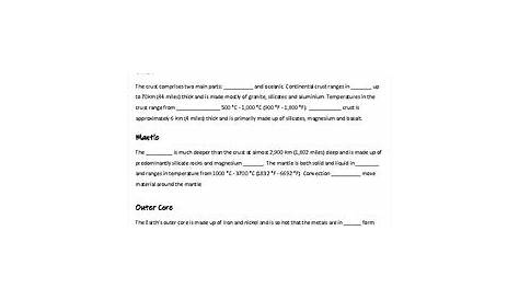 How The Earth Was Made Worksheet Answers - worksheet