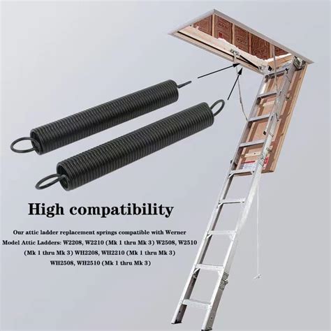 Attic Ladder Spring Replacement Parts 2 Pcs Compatible With Werner