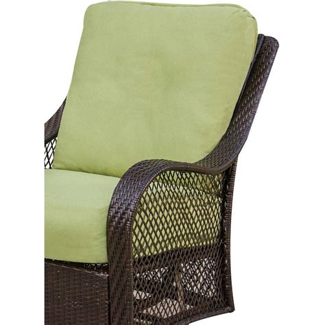 Hanover Orleans 3 Piece Patio Conversation Set With Green Cushions In