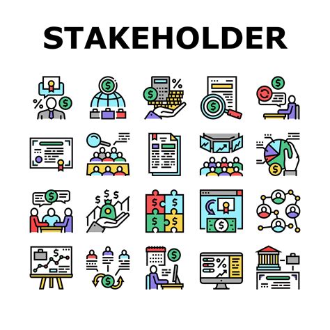 Stakeholder Business Collection Icons Set Vector 10278807 Vector Art At
