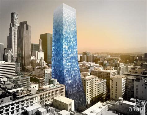 Sloping Skyscraper Designed For Downtown Los Angeles Skyrisecities