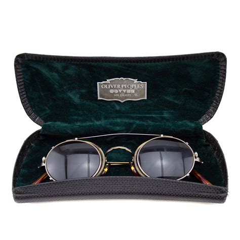 Late 1989s Oliver Peoples Clip On Sunglasses At 1stdibs Small Round