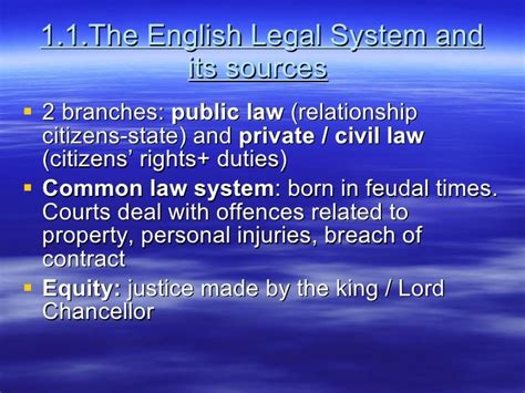 English Legal System Chapter 1 Uclm Master
