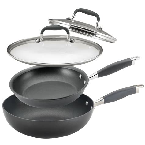 Anolon 4 Piece Non Stick Skillet Pan Set With Lids Wayfair