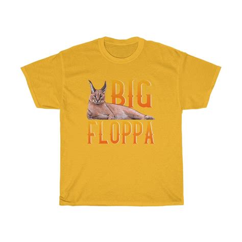 Big Floppa Meme T Shirt Caracal Cat T Shirt Funny Big Floopa Etsy