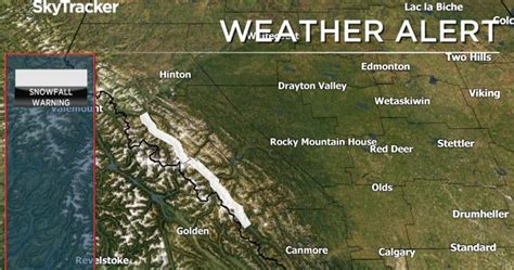Warning Issued As ‘heavy Snow Expected In Albertas Mountainous