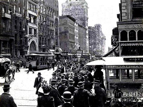 Nyc Broadway 1899 A Hat On Every Mans Head Photograph By Merton