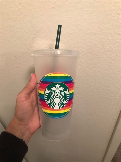 Pride Starbucks Cup 24 Oz Starbucks Reusable Cup Pride Etsy