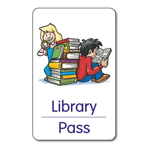 Library Pass Class Pass Plastic Certificards X 10