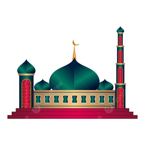 Gambar Desain Masjid Islamic Vektor Yang Bagus Dengan Png Vektor