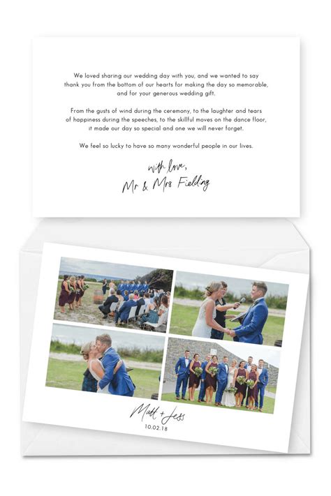 Writing thank you notes may seem like a daunting task, but we promise, it's not as difficult as it seems. Wedding Thank You Cards Wording Examples Note