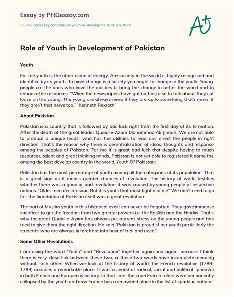 Role Of Youth In Development Of Pakistan Definition Essay Example Phdessay Com