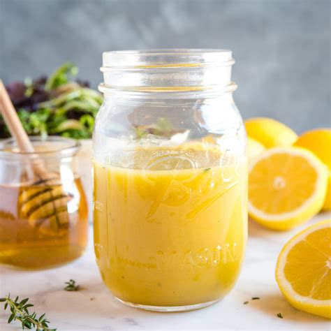 Honey Lemon Vinaigrette Salad Dressing The Busy Baker