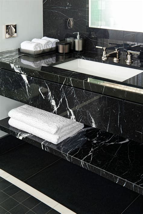 Black Marble Bathroom Countertops Lovely Badkamermeubel In 2020 Black