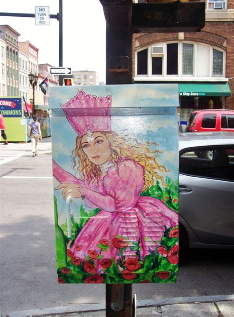 Painted Utility Box Artwork On The Commons In Downtown Ithaca Ny