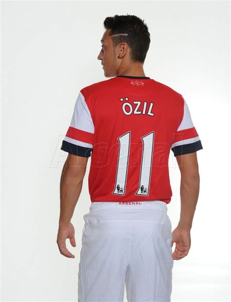 First Images Of Mesut Ozil Wearing Arsenal Kit Official Photos