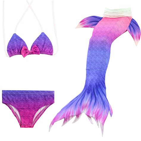 4pcsset Purple Swimmable Mermaid Tail With And 50 Similar Items