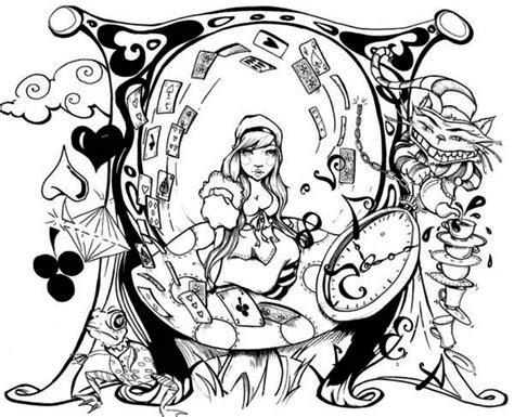 Trippy Alice In Wonderland Coloring Pages At Getcolorings