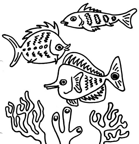 Black And White Babe Of Fish Clip Art