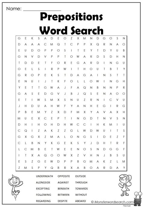 Preposition Worksheets For Grade Printable Word Searches The Best Porn Website