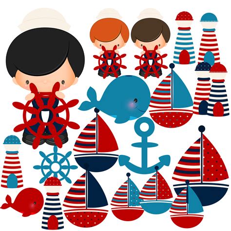 Embellishments Nautical Baby Shower Clipart Sailing Clipart Ca390
