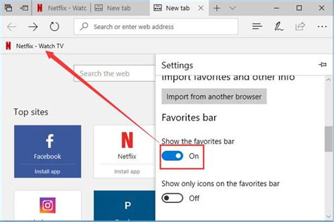 6 Settings For Favorites And Bookmark On Microsoft Edge
